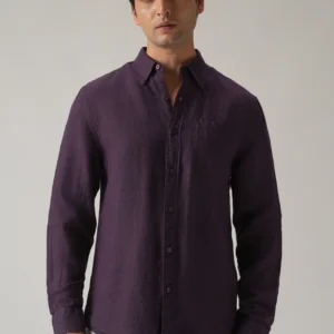 BANANA CLUB VIOLET LINEN SHIRT